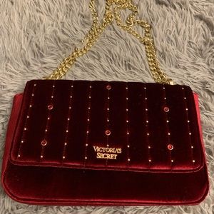 New Victoria's Secret large velour crossbody bag